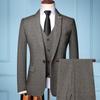 Vīriešu modes biznesa ikdienas uzvalks Slim Fit kāzu biznesa uzvalks Elegants vīrieša uzvalks 6XL (Blazer+Veste+Bikses)