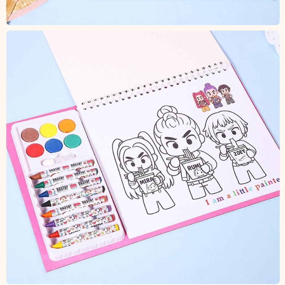 Kpop Demon Hunters Color Pencils Coloring Book Art Book Safe Painting Coloring Book for Birthday Lovely Gift Beautiful Design