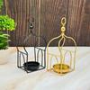 Hanging Metal Tealight Candle Holder for Eid Mubaraks Moon Shape Candle Stand Iron Lanterns for Home and Event Decors