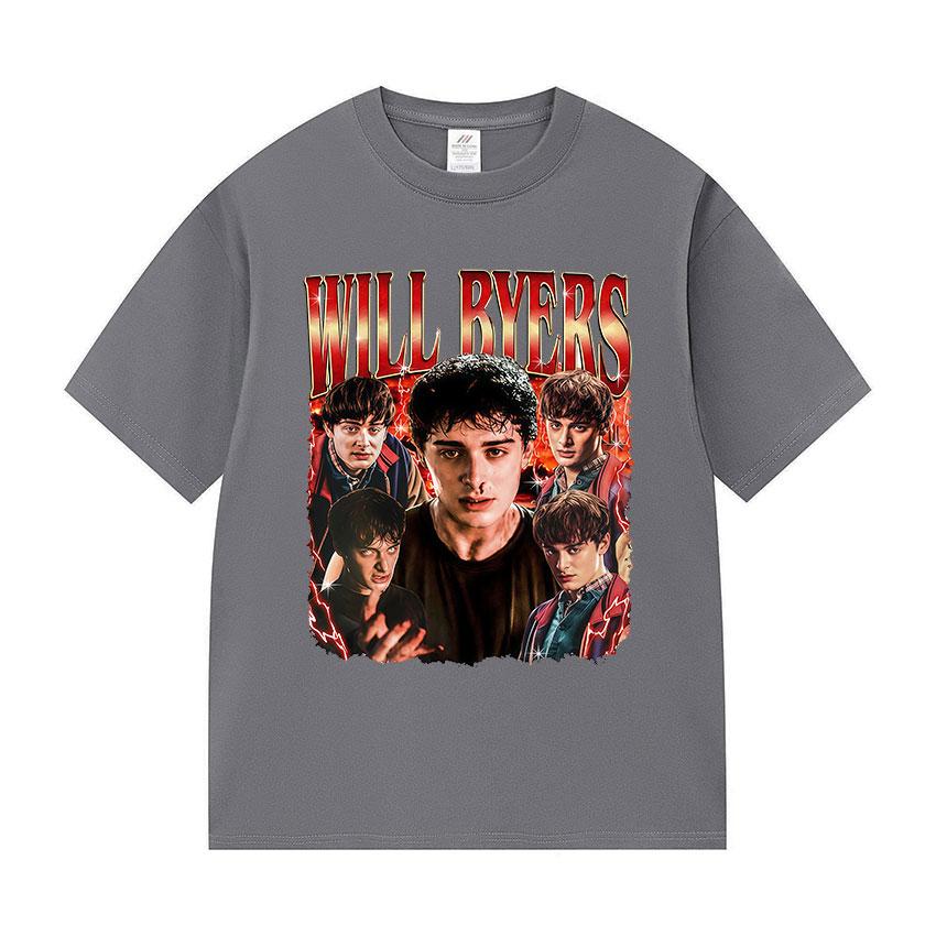 Tv Series Will Byers Graphic T Shirt Mens Vintage High Quality Fashion Tshirts Man 100 Cotton Short Sleeve TShirt Streetwear