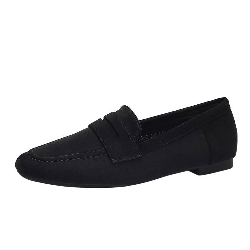 Women's shoes British small leather shoes 2025 new winter retro matte thick heel single shoes women's loafers