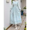 2025 Middle East New Hollow Embroidery Frill Patchwork Lace Floral Foreign Trade Robe Dress Dress