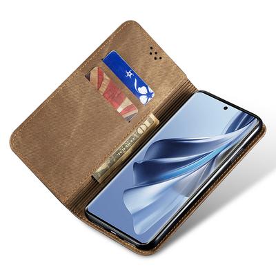 For Realme 13 Pro 5G (Global)/13 Pro+ 5G (Global) Case Jeans Cloth Texture Anti-Scratch Leather Stand Phone Cover