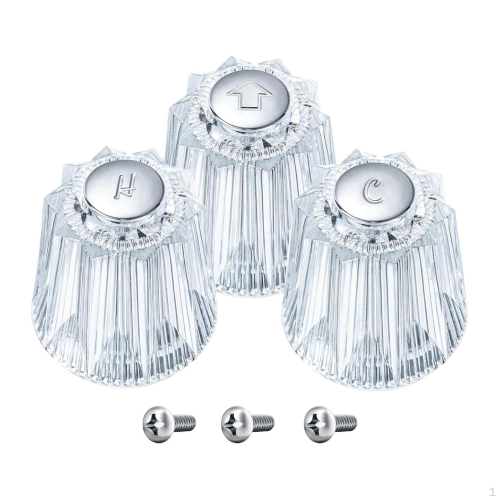 

Shower Knob Replacement Handle Crown Shaped Water Saving Temperature Control Bathroom