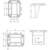120 Amp for Anderson Plug, for Anderson Plug, Flush-Mounted Mounting Frame With Cover With Bracket For Anderson Socket For Car, Motorhome, Caravan