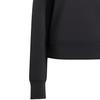 adidas Bluza damska w jednolitym kolorze, wkładana przez głowę, z okrągłym dekoltem, luźna, z długim rękawem, czarna JP2655