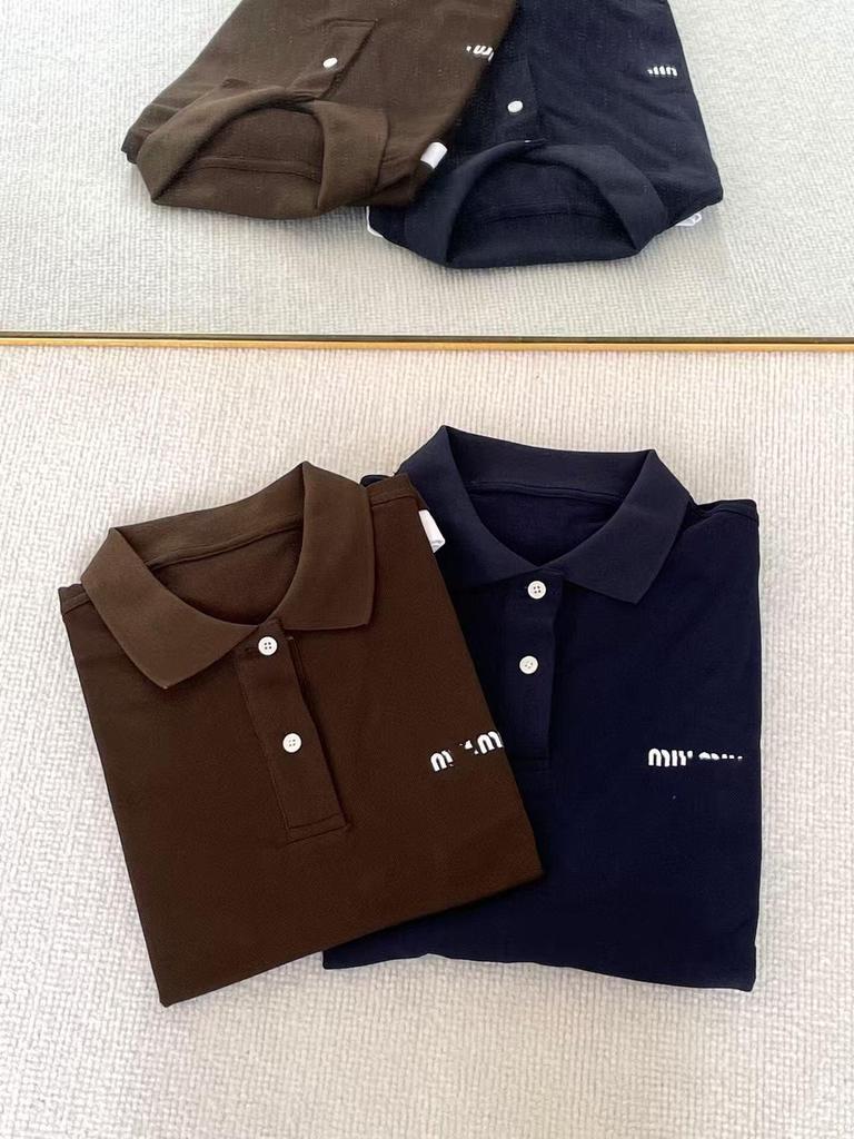 Miu Style Unisex Colorblock Poloshirt mit kurzen Ärmeln und Zwei-Knopf-Design