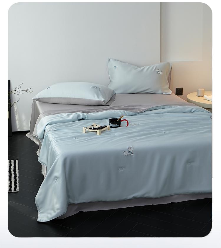 60 Orchid Essence Tencel Washable Machine Wash Summer Cool Quilt [Moon Rabbit Mengmeng/Bella]