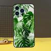 Tropical Leaves Case For iPhone 15 14 13 12 11 Pro Max X XR XS 7 8 Plus SE 2022 12 13 Mini Bumper Cover