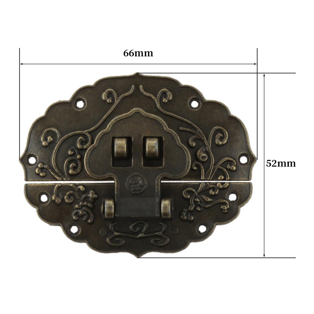 1PC Oval Box Latch Clasp Antique Decorative Hasp Latch with Screws for Jewelry Gift Wine Box Toolbox Suitcase Kitchen Furniture