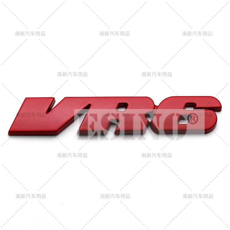 AABIN1 Styling Auto 3D VR6 Metallo Cromo Lega di Zinco Emblema Badge per Carrozzeria Adesivo per Volkswagen Golf R32 Passat CC R36 GT Touareg Phaeton