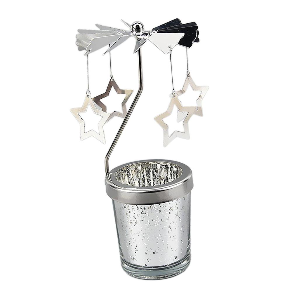 Elegant Rotating Candle Holder for Fireplace Desktop Restaurant Festival Christmas