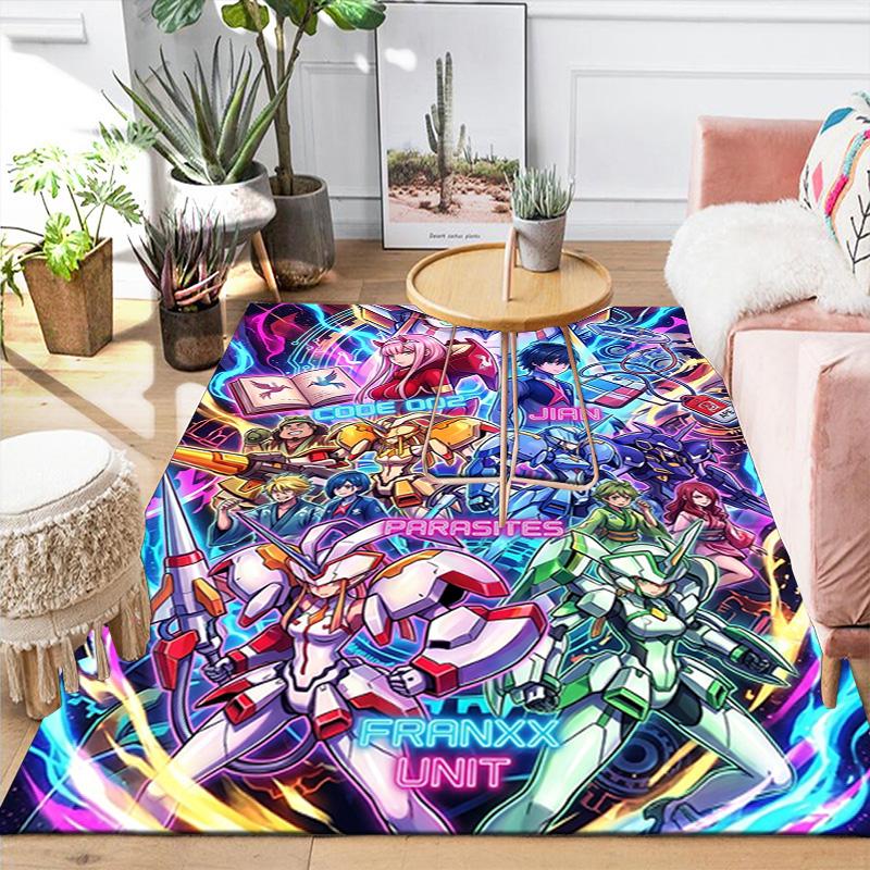 Darling in the FranXX Modern Area Rug Non-slip Washable Soft Floor Mat Home Room Decoration THW
