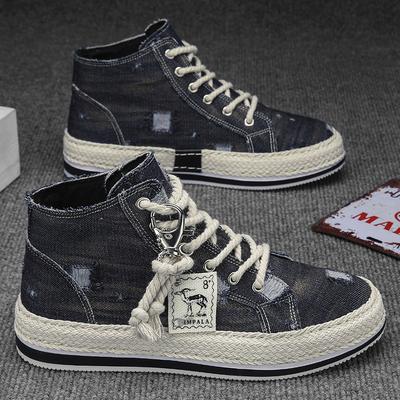 Herbst neu Outdoor schlicht High-Top Canvas Schuhe Jugend schlicht lässig Board Schuhe