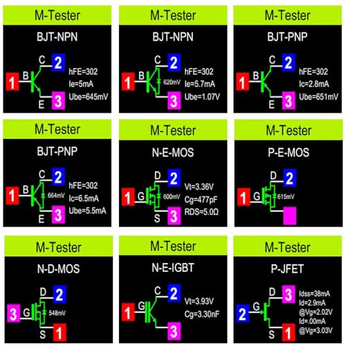 Zmart Transistor Tester, Diode, Capacitance, ESR, Voltage, Frequency Meter, PWM, Square Wave, Signal Generator, SMT, Soldering, Capacitor, Resistance