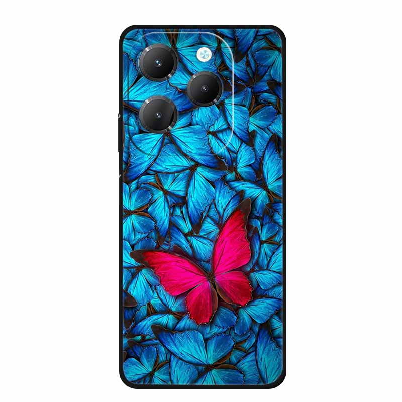 For Infinix Hot 40 Pro Case Animals Soft Silicone TPU Cover Phone Cases For Infinix Hot 40i Hot40 X6837 Protective Wolf Coque