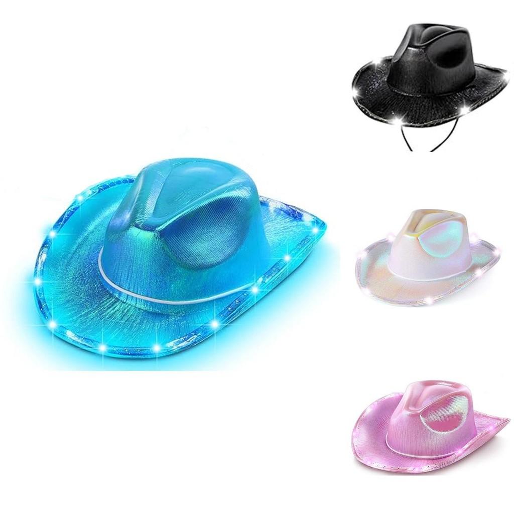 Halloween Party Colorful Led Hat With Eva Cowboy Style For Cosplay Events