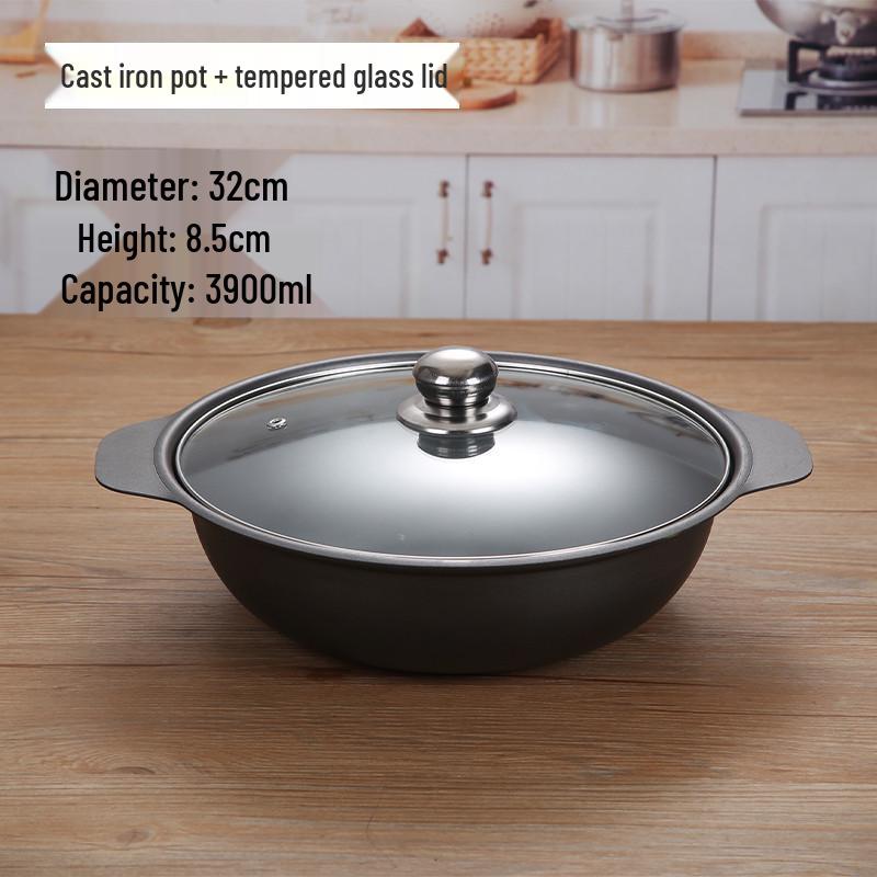 Huang Men Ji Clay Pot - Cast Iron Rice & Chicken Pot, Crispy Rice Pot, Burn-Resistant Hot Pot