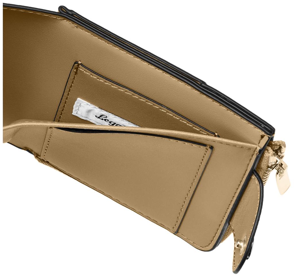 Legato Largo Women's Slim Bi-fold Wallet, Beige, LJ-P0111, Free Size