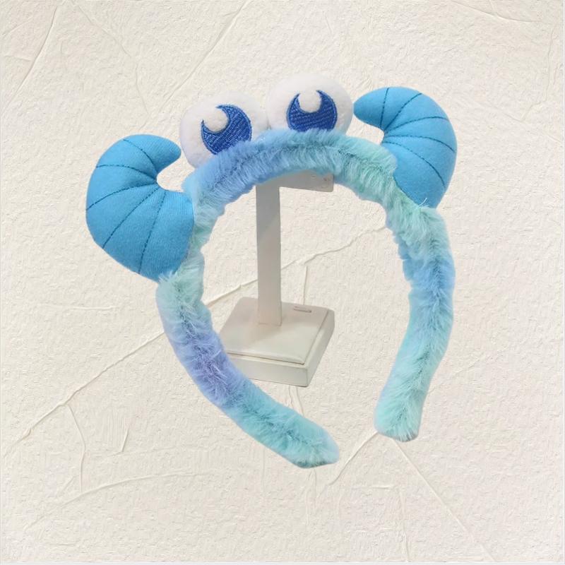 

Cute cow horn headband, funny headwear, Halloween festival performance, face washing, makeup, plush headband