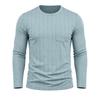 Men S Long Sleeve Crew Neck Pullover Knit T Shirt Casual Fall Winter