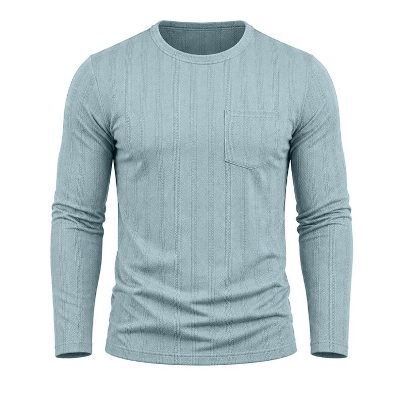 Men S Long Sleeve Crew Neck Pullover Knit T Shirt Casual Fall Winter