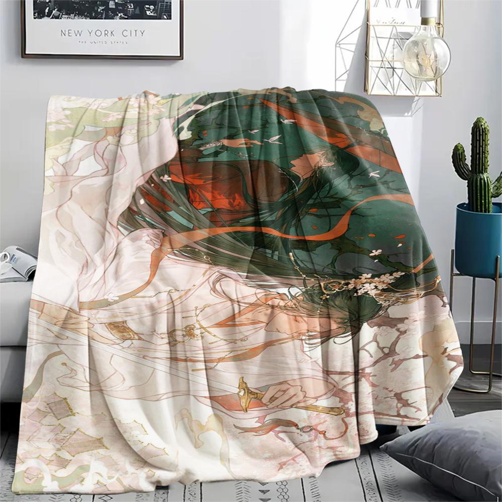 Heaven Official's Blessing Print Flannel Blanket,High Quality Comfortable for All Seasons,Home Decor,Warmth and Comfort,Perfect for Christmas Gifts