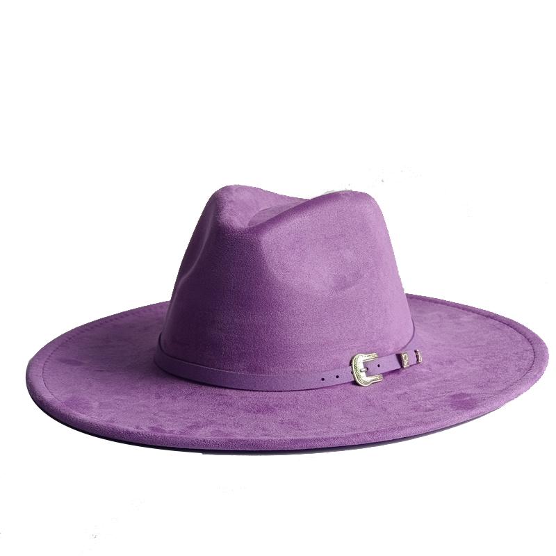 Classic Camel Suede Hat Wide Brim  New Fedora Hat Men Women Autumn Winter Felt Hats Classic Church Fedoras Chapeau Sombrer
