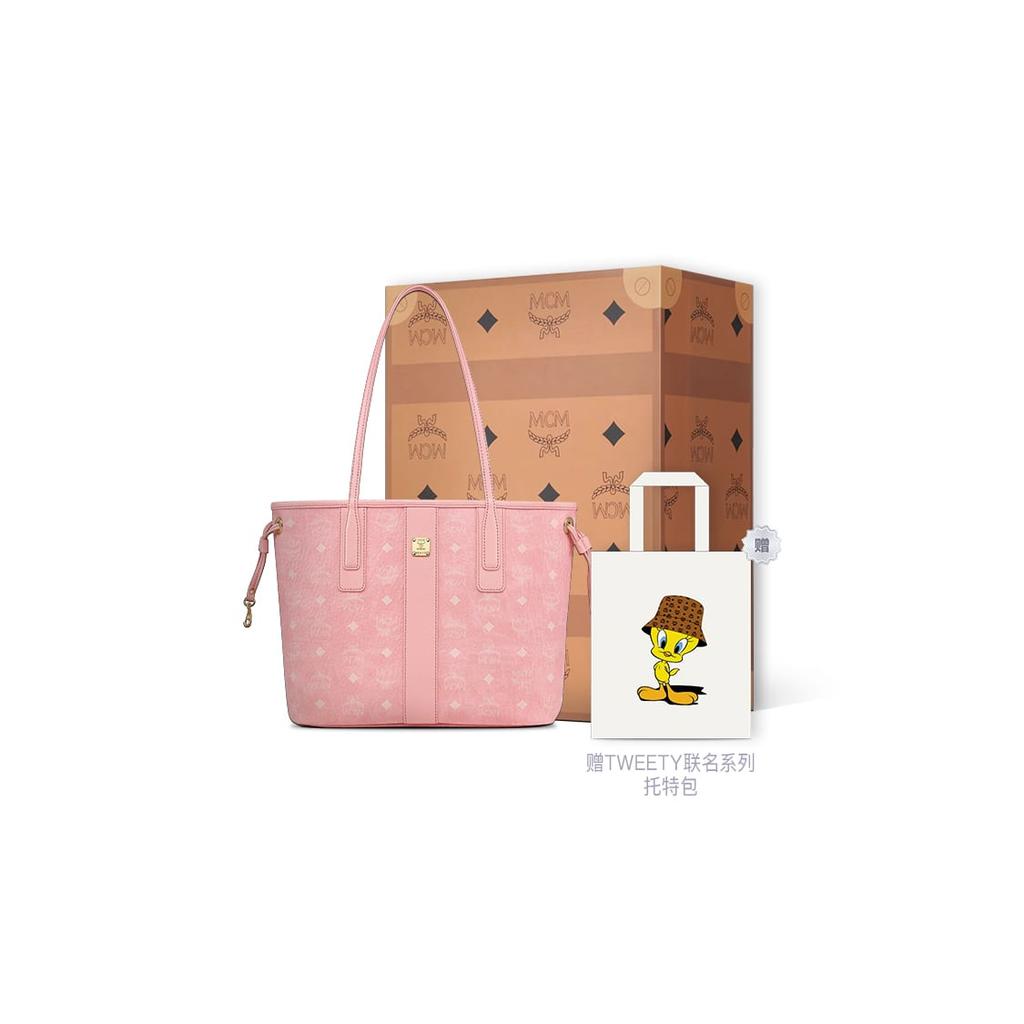 MCM Liz Artificial Leather Combo Bag, Tote Bag, Shopping Bag, Handbag, Shoulder Bag Small Women's Pink MWPDSLR02QZ001