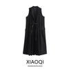 Western Style 2024 Autumn and Winter New Women Clothes Design Versatile With Belt Vest Style Dress 8236812