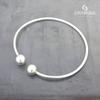 Genuine 925 Silver Ball Bangle Silver Bracelet