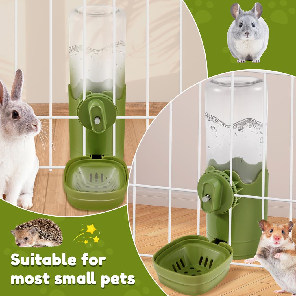 Small Animals Drinker 750ml Rabbit Water Bottle Hanging Auto Pet Water Dispenser No Drip Pet Water Bottle Bowl for Hamster Bunny
