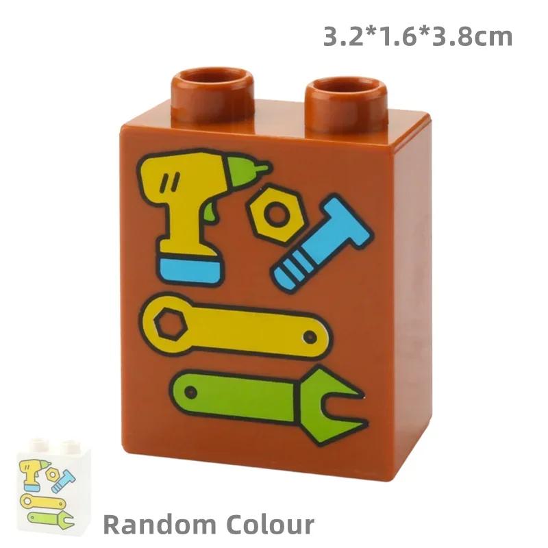 Big Building Blocks Compatible Large Bricks Road Plate Car Parking Pole Fuel Station City Traffic Kids Educational Creative Toys