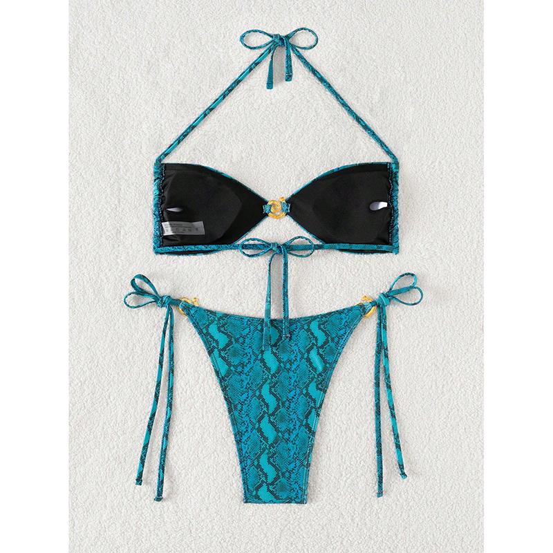 Sexy Print Two Piece Bikini Set Swimsuit Suit Summer New Women's Swimwear Bathing Biquini Suit