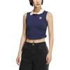adidas Originals SS25 Gewatteerd Tanktop Polo Mode Veelzijdig Comfortabel Vest met Korte Kraag Dames Tops KE3893