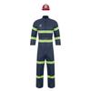 Men Firefighter Costume Set Plastic Helmet Jacket Pants Belt Reflective Stripe Dress Up Role Play Outfit