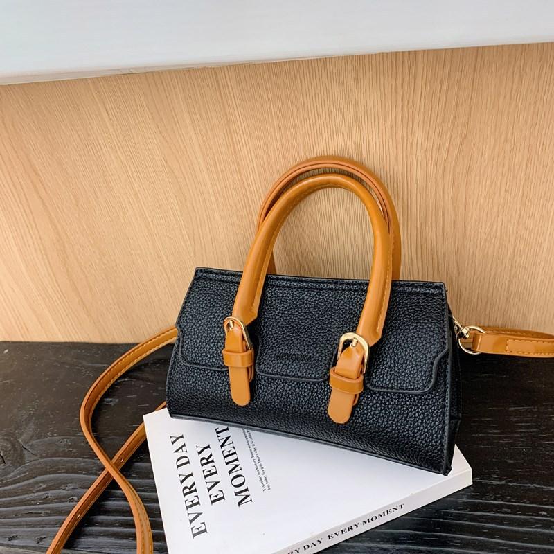 

Stylish Handbag Girl Kids Mini Shoulder Bag Shopping Purse With Simple Style чорний