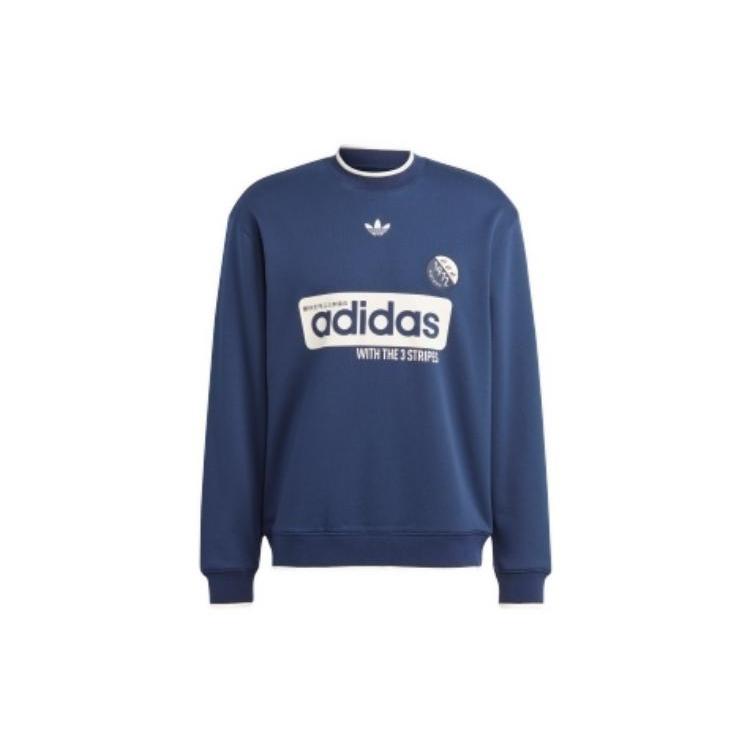 adidas Originals Sweatshirts Herren Mitternachtsindigo Rundhalsausschnitt Verdickt Regular IP7164
