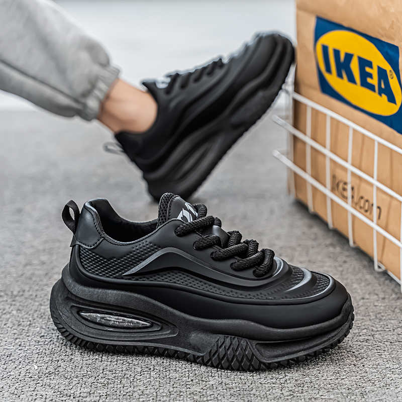 Fashion Big Sole Height Increasing Sneakers Men Brand Woven Shoes Summer Mens Trainer Sports Fat Shoses Outside Traning Ternis