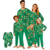 Christmas Printed Parent-child Plush Home Wear Set