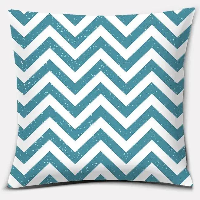 Home Office Decoration Pillow Bedroom Sofa Car Cushion Cover Blue Green Fresh Series