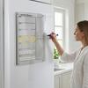 Wall Mounted Memo Board Acrylic Magnetic Dry Erase Calendar for Fridge, Clear Monthly/Weekly Meal Family Task Planner Whiteboard with 6 Markers