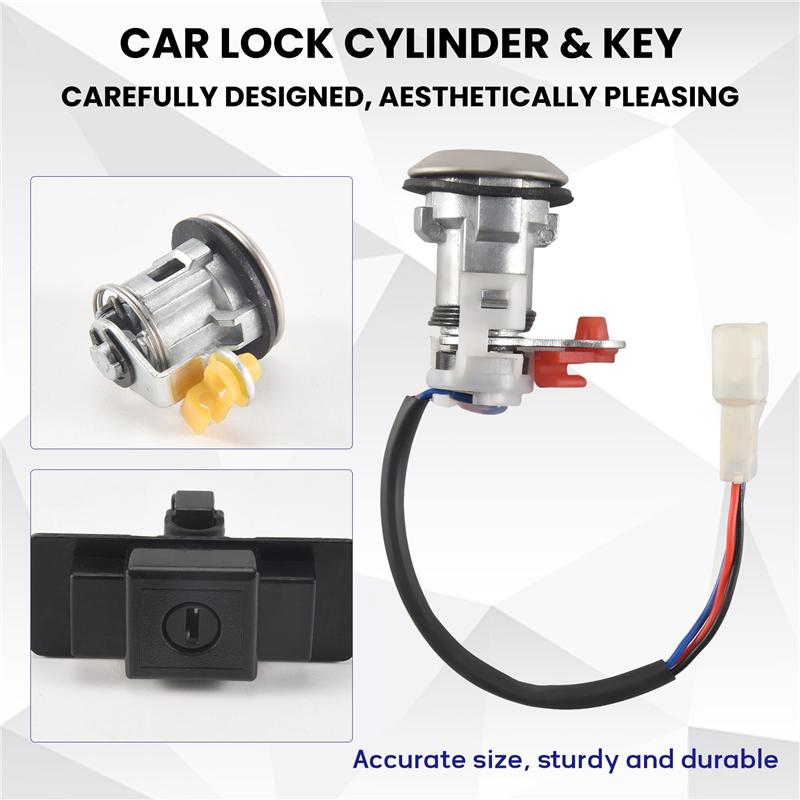 Car Lock Cylinder & Key For Mitsubishi Pajero Shogun Montero MK2 V31 V32 MR259744