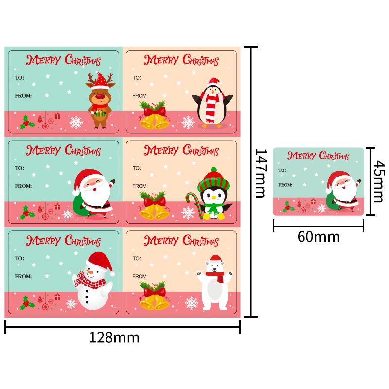 2025 Merry Christmas Holiday Blessing Self-Adhesive Gift Sealing Stickers
