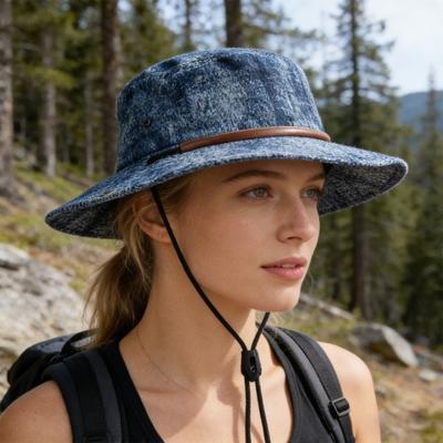 Cappello da Pescatore Unisex con Bordo Extra Largo Vestibilità Regolabile Cappello a Secchiello da Escursionismo Antivento