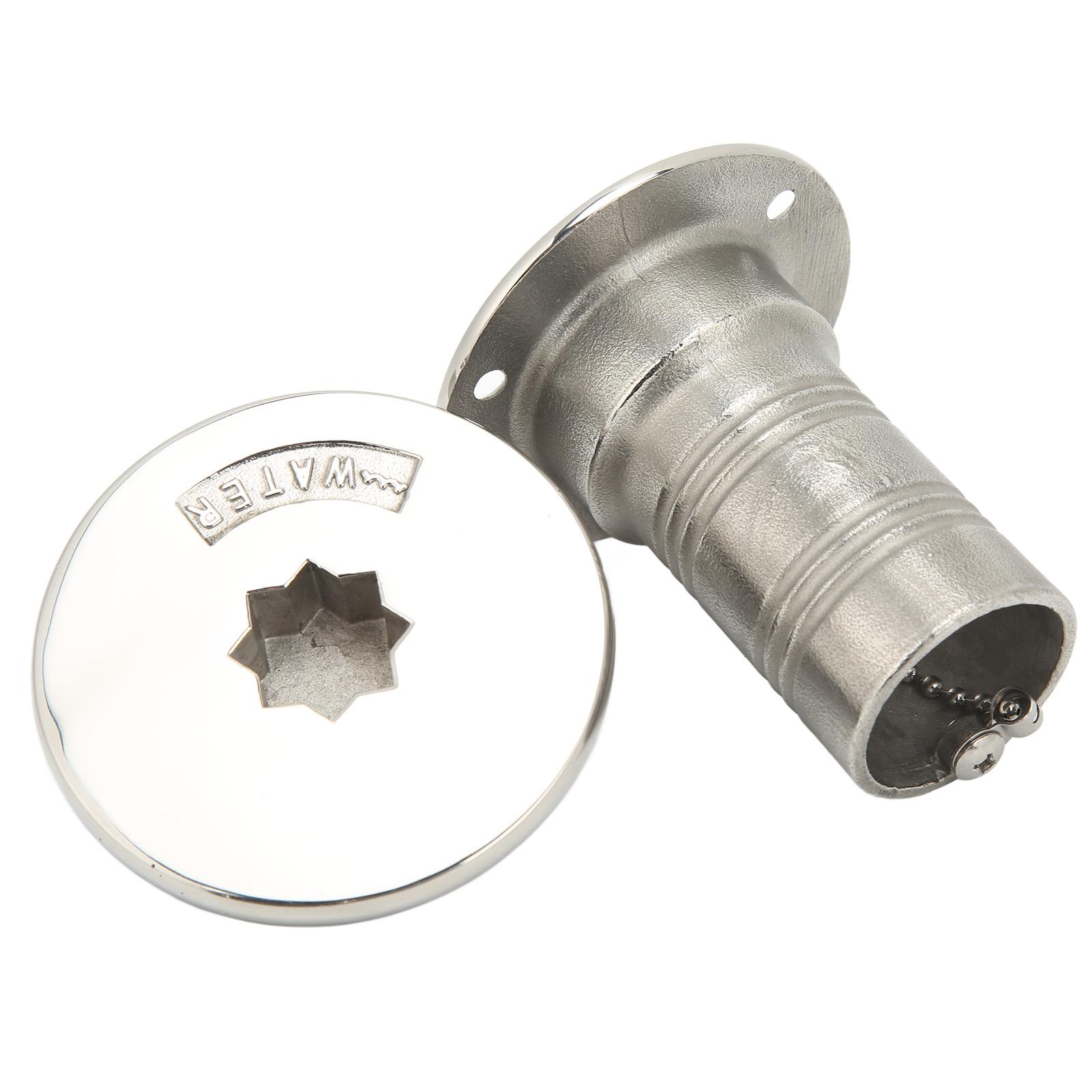 

Boat Deck Fuel Filler with Cover Mirror Polished 316 Stainless Steel Marine Hardware