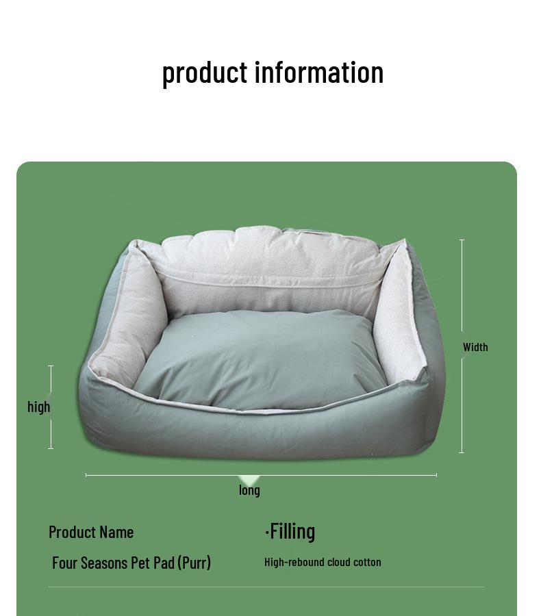 Atmungsaktives Bissfestes Waschbares Haustierbett: Ganzjahresnest für mittelgroße und große Hunde und Katzen