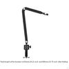 Mic Arm Stand Double Section Folding Aluminum Alloy Rack Desk for Studio Home Voice