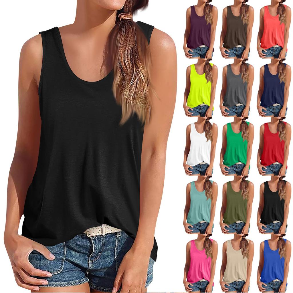 Dámské tílko Společenské košile pro volný čas Léto Volný střih Košilka Roztomilé trendy oblečení Halenky bez rukávů