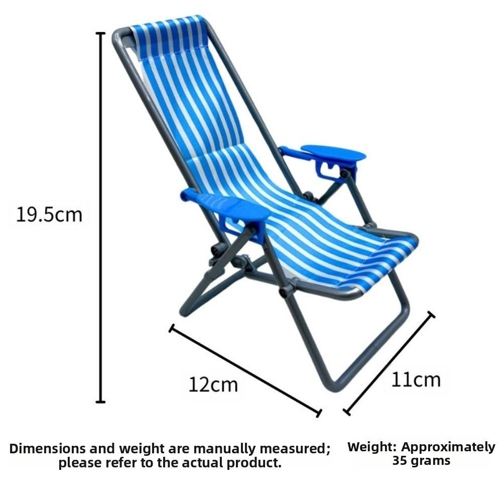 4 Colors Foldable Beach Chair Model Mini Dolls House Furniture Decoration  Outdoor Dollhouse